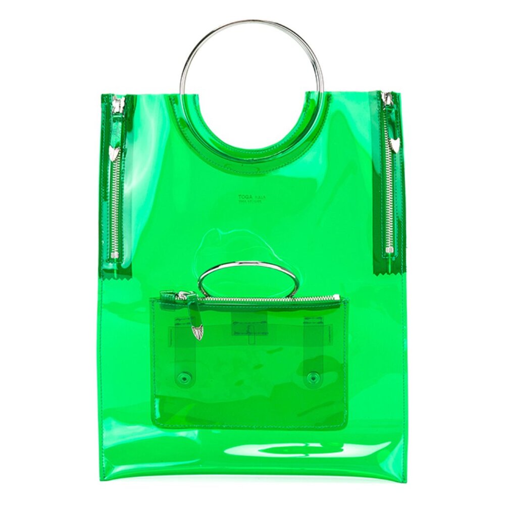 TOGA Green Clear bag